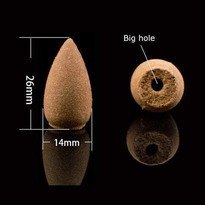 Skanto | Smoky Man Backflow Incense Cones Glass Bottle 60 Pieces