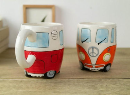 GroovyCup Campervan Mug – Retro Ceramic Coffee Mug 330 ml