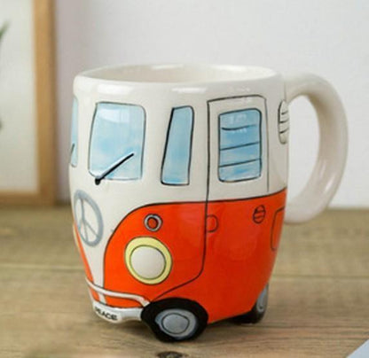 GroovyCup Campervan Mug – Retro Ceramic Coffee Mug 330 ml