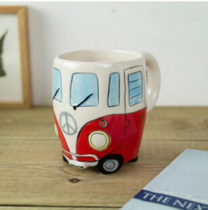 GroovyCup Campervan Mug – Retro Ceramic Coffee Mug 330 ml