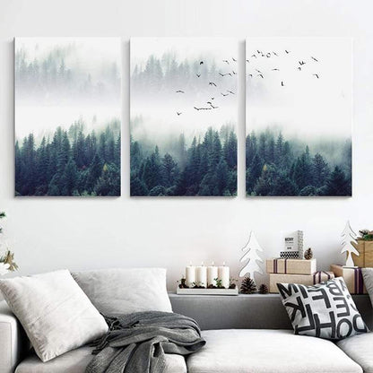 Skanto | 3-Piece Nordic Forest Landscape Wall Art