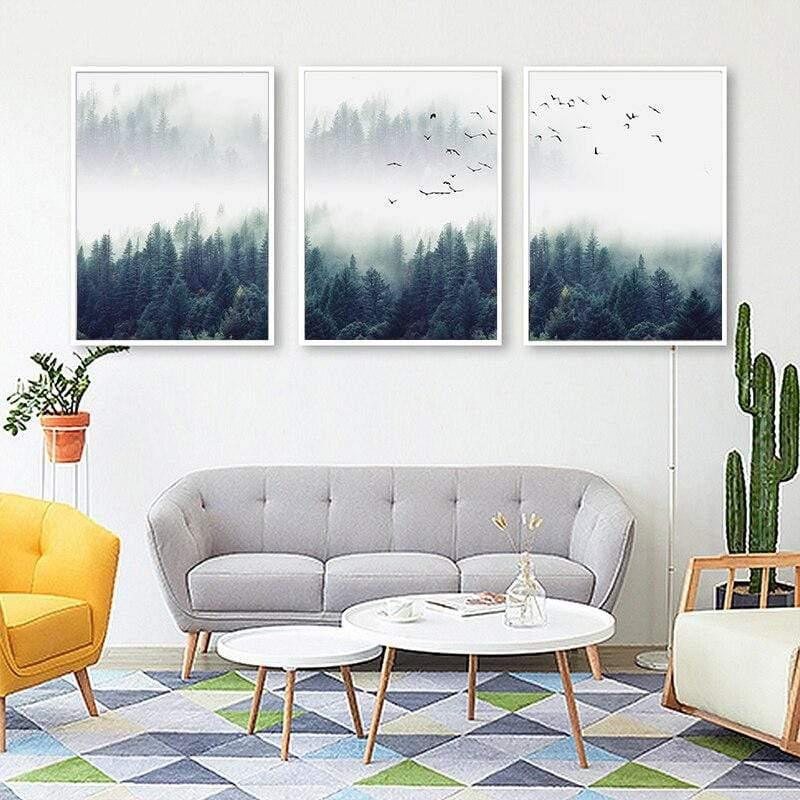 Skanto | 3-Piece Nordic Forest Landscape Wall Art