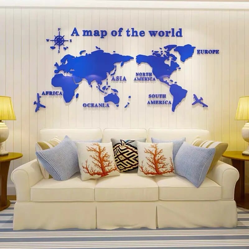 Skanto | 3D World Map Wall Sticker