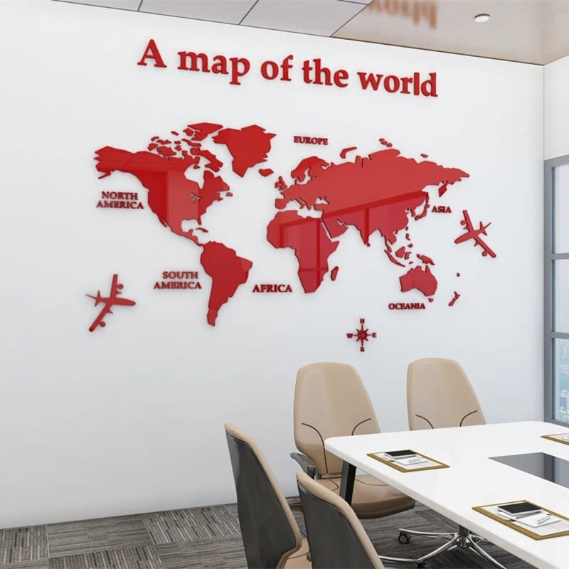 Skanto | 3D World Map Wall Sticker