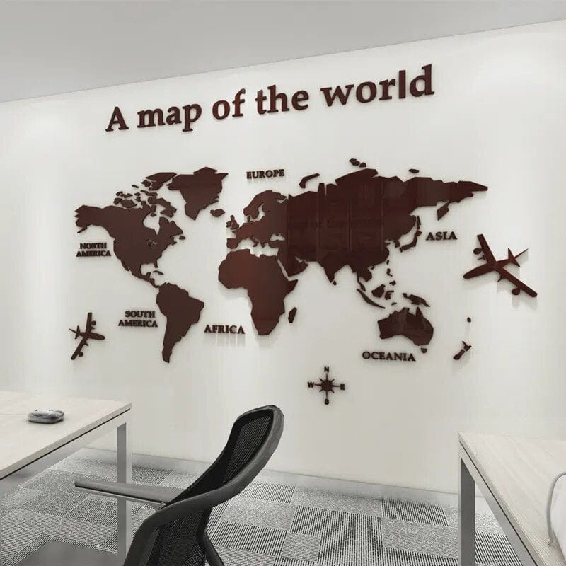 Skanto | 3D World Map Wall Sticker