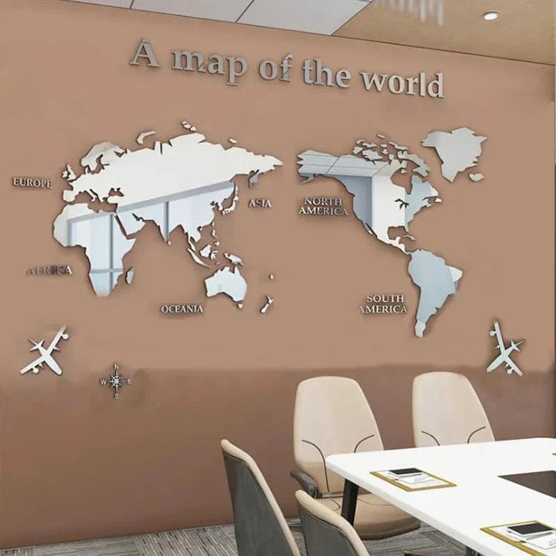 Skanto | 3D World Map Wall Sticker