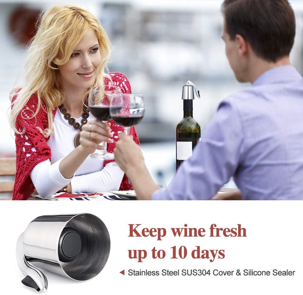 Stainless Steel Wine Bottle Stopper with Silicone | Brehn