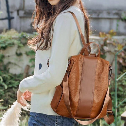 BowLift | Women's Anti-theft Leather Backpack
