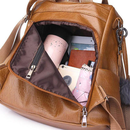 BowLift | Women's Anti-theft Leather Backpack