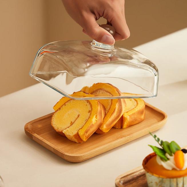 Skanto | Wood and Glass Butter Dish - ButterElegance