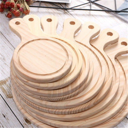 Wooden Pizza board Round with Hand Pizza Baking Tray Pizza Board | Bowlift