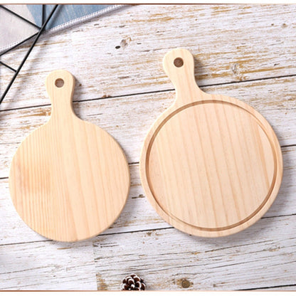 Wooden Pizza board Round with Hand Pizza Baking Tray Pizza Board | Bowlift