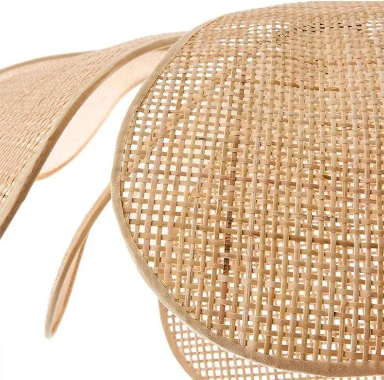 Woven Petal Chandelier │ Modern Rattan Pendant Lamp