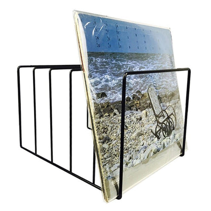 Book and record stand made of wrought iron