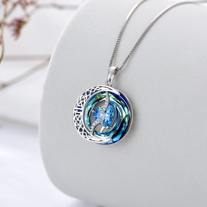 Skanto | Lunara | 18K Gold Plated Birthstone Necklace Moonstar Design