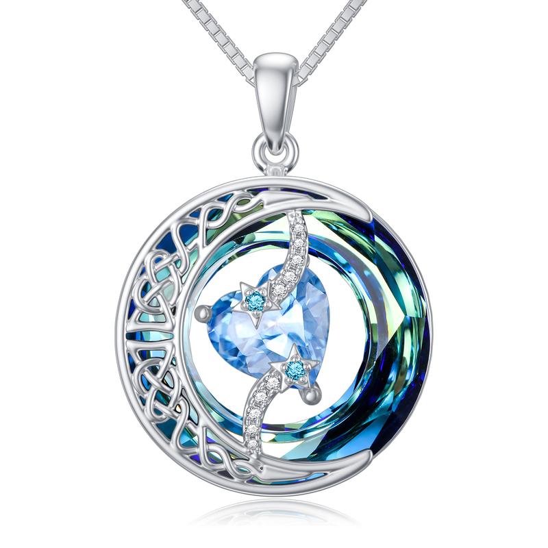 Skanto | Lunara | 18K Gold Plated Birthstone Necklace Moonstar Design