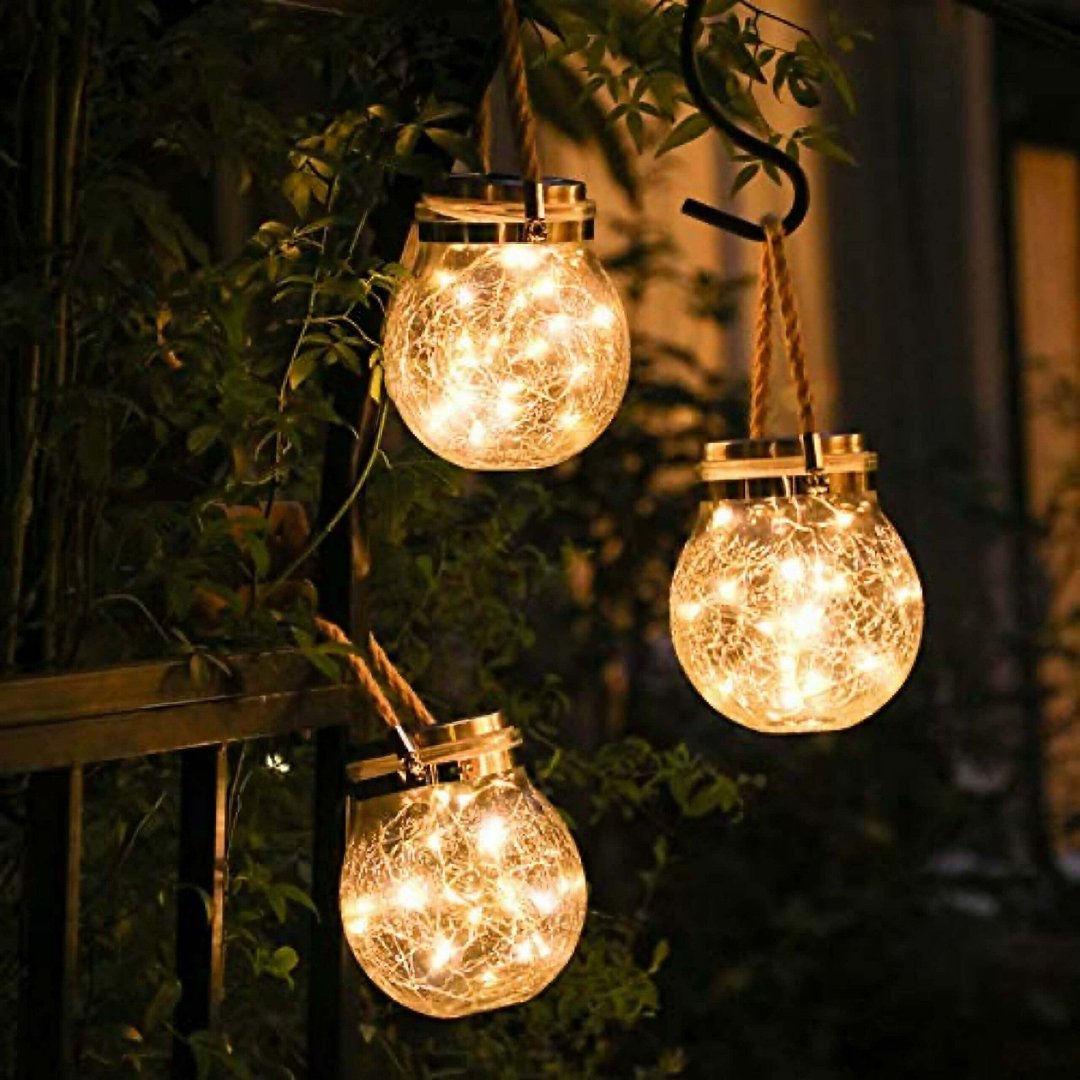 Sustainable solar glass lamp for stylish outdoor lighting