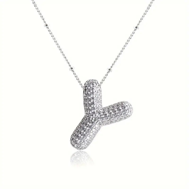 Skanto | Alphabet Diamond Pendant Necklace