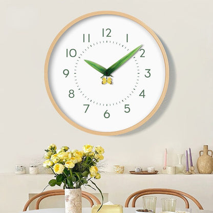 BowLift | Timeless Perch Clock - Chic Natural Time Clock with Bird and Flowers